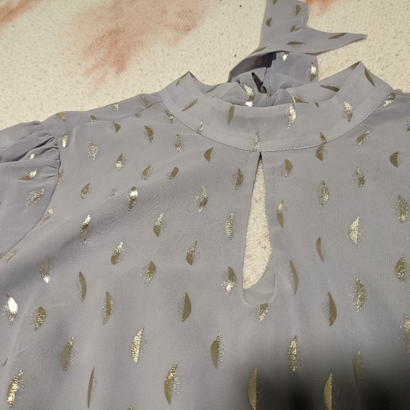 Modcloth light purple and champagne gold mock-neck dress (S) **$5 IF BUNDLED** - Picture 9 of 12